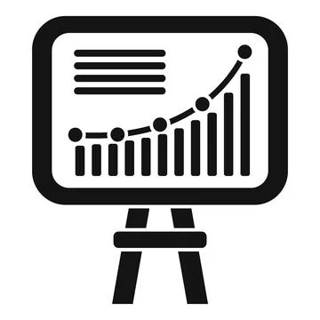 Board chart management icon simple vector. Digital process Stock Illustration