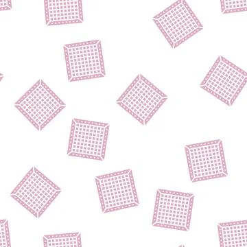 Board chess glyph seamless pattern Stock Illustration