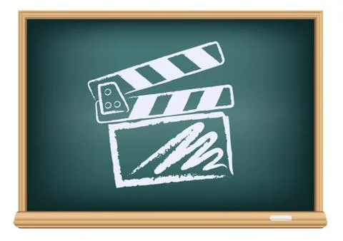Board cinema clapper board Stock Illustration