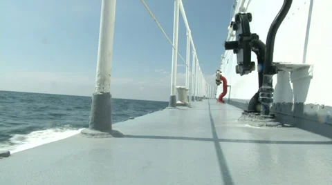On board of coast guard boat navigating  Stock Footage 37809387
