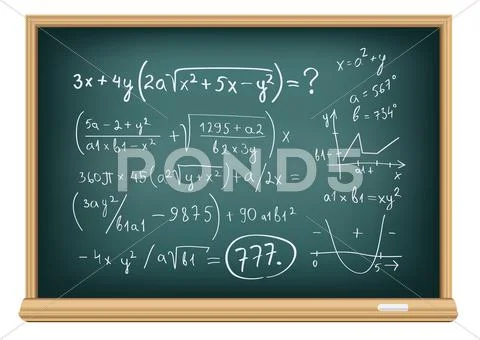 Board difficult equations Stock Illustration