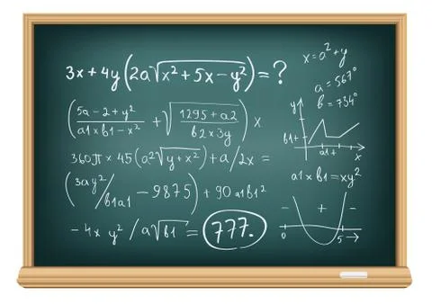 Board difficult equations Stock Illustration
