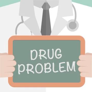 Board Drug Problem Stock Illustration