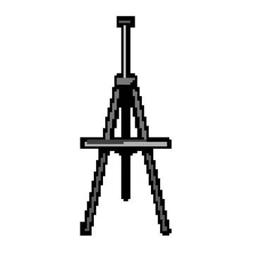 Board easel pixel art vector illustration Stock Illustration