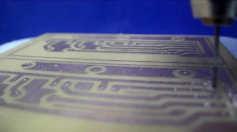 Board with electronic circuit 動画素材 56980348