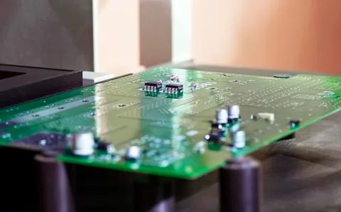Board with electronic components Foto stock
