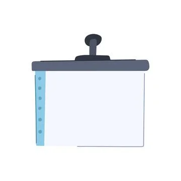 Board electronic whiteboard cartoon vector illustration Stock Illustration