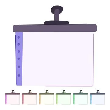 Board electronic whiteboard vector cartoon graphic Stock Illustration