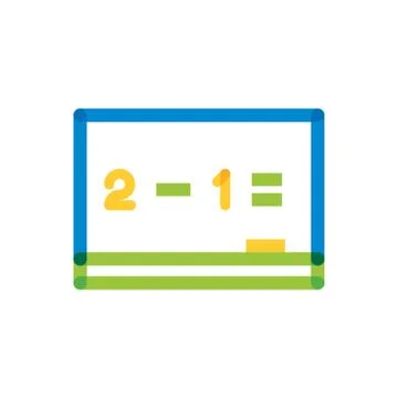 Board With Equation Icon Stock-Illustration