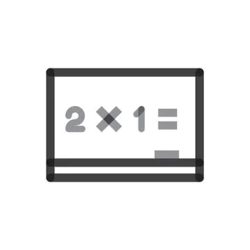 Board With Equation Icon Stock Illustration