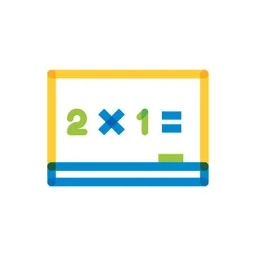 Board With Equation Icon Stock Illustration
