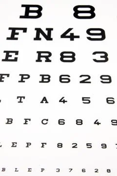 Board for eye test Stock Photos
