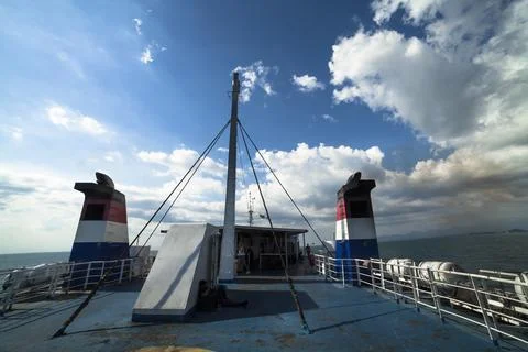 On board ferry at daytime Stock Photos