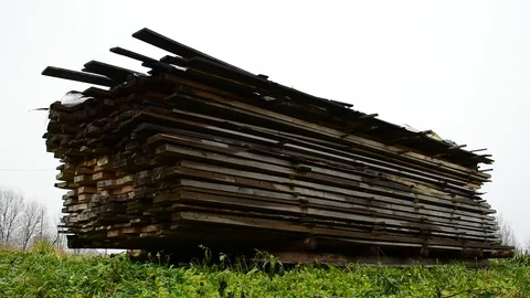 Board folded stack Stock Footage 119871125