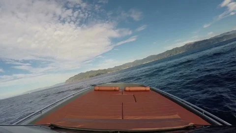 On board front view of a maxi rib Stock Footage 71004707