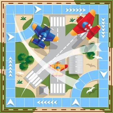Board game on aviation. Stock Illustration