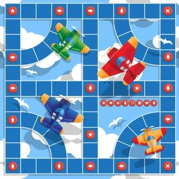 Board game on aviation. イラスト素材