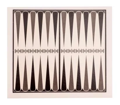 Board for a game of backgammon on white Stock Photos