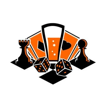 Board game community bar vector icon Stock Illustration