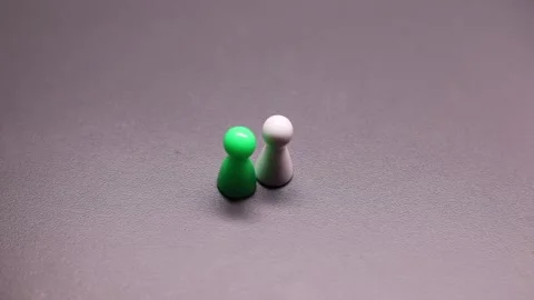 Board game elements - colorful people figure, meeple, character Stock Footage 147058484