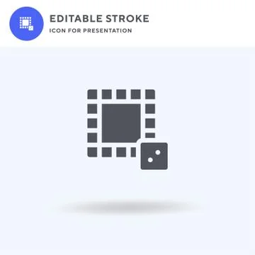 Board Game icon vector, filled flat sign, solid pictogram isolated on white Stock Illustration