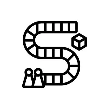 Board game icon vector outline illustration 스톡 일러스트