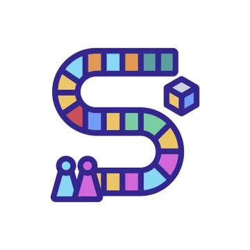 Board game icon vector outline illustration Stock Illustration