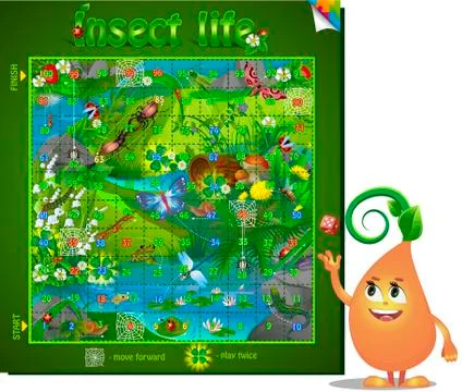 Board game  insect life Stock Illustration