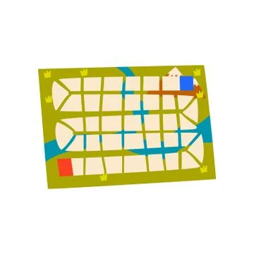 Board game map vector Illustration on a white background Stock Illustration