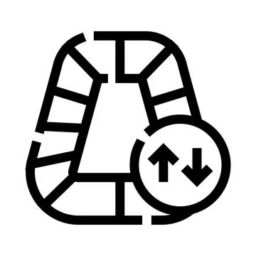 Board game path icon with up down arrows Illustrazione stock