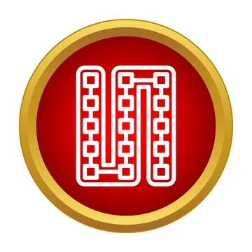 Board game path icon showing labyrinth strategy Stock Illustration