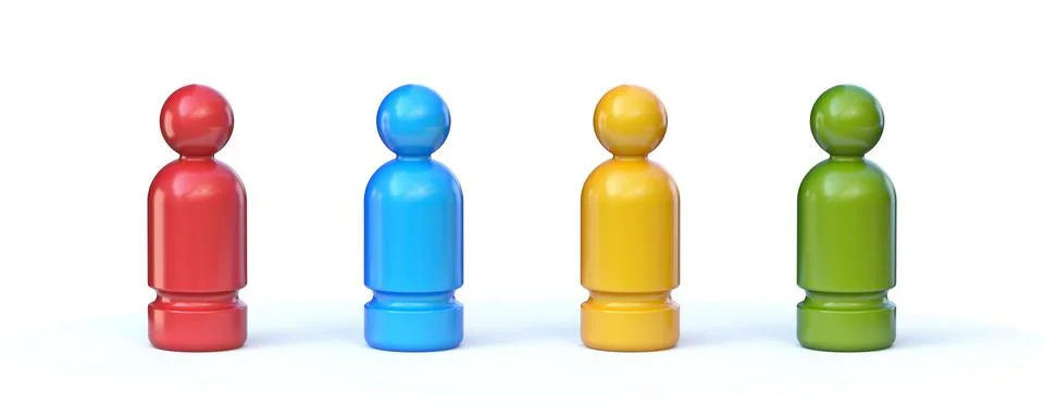 Board game pawn 3D Stock Illustration