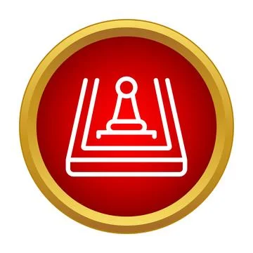 Board game pawn strategy icon with red background Stock Illustration