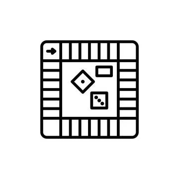 Board Game Setup Icon for Entertainment Activities Stock Illustration