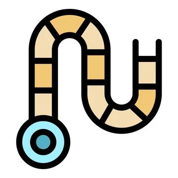 Board game showing winding path leading to starting point Illustrazione stock