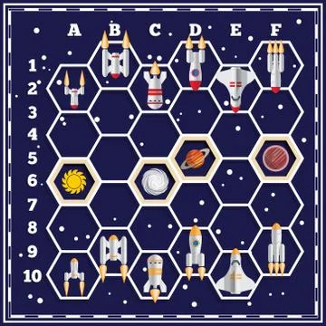 A board game on the space theme. Stock Illustration