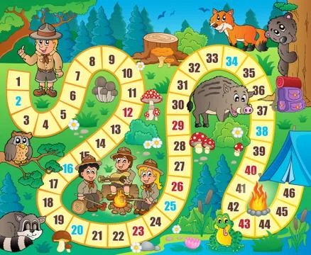 Board game theme image - illustration. Stock Illustration