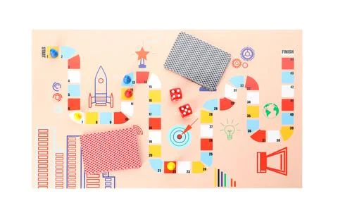 Board game on white background, top view 写真素材