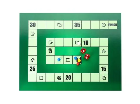 Board game on white background, top view Fotos de archivo
