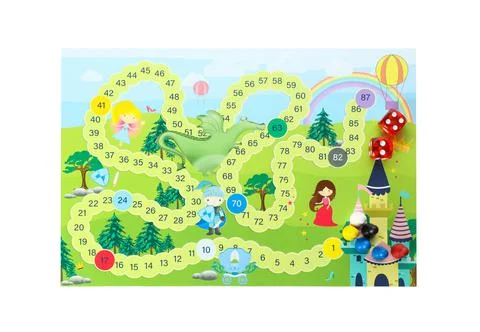 Board game on white background, top view Stockfoto's