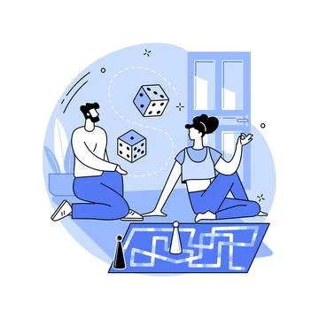 Board games abstract concept vector illustration. Stock Illustration
