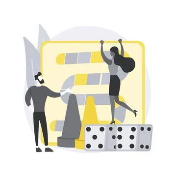 Board games abstract concept vector illustration. Stock Illustration