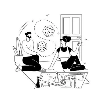 Board games abstract concept vector illustration. Stock Illustration