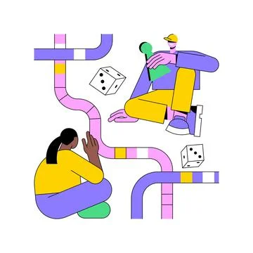 Board games abstract concept vector illustration. Stock Illustration
