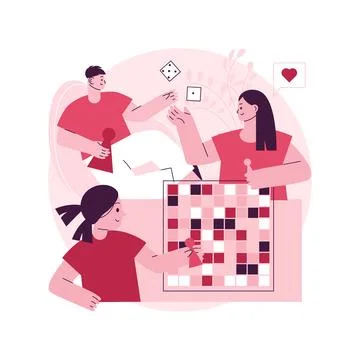 Board games abstract concept vector illustration. Stock Illustration
