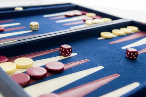 Board games - backgammon in play Foto stock