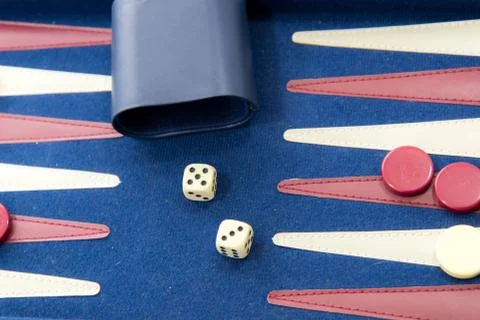 Board games - backgammon in play Stock Photos