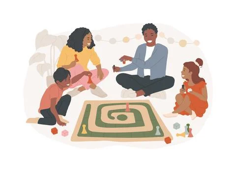 Board games isolated concept vector illustration. Stock Illustration