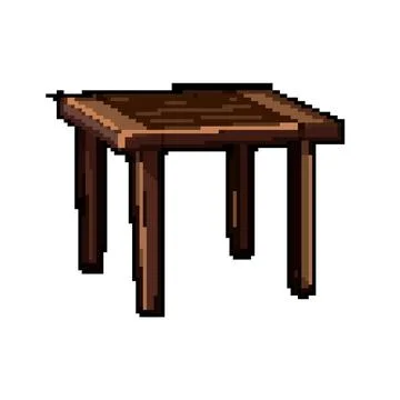 Board garden outdoor table pixel art vector illustration Ilustración de archivo