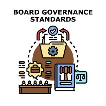 Board governance standards developing compliance and management principles イラスト素材